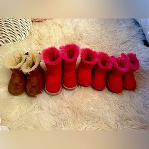 Pink and Brown Uggs for kids. Multiple Sizes Kids 2 9s/8/7. Good condition.